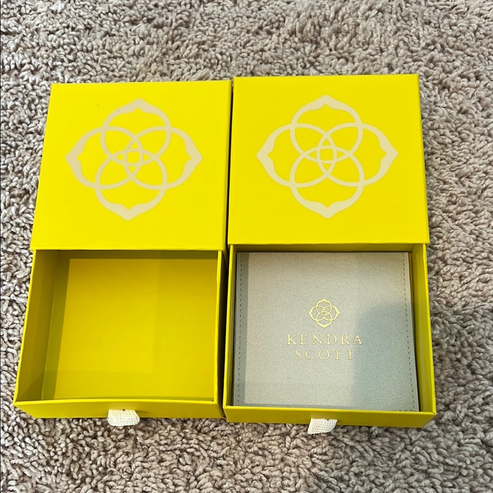 TWO (2) Kendra Scott Yellow Jewelry Box one bag